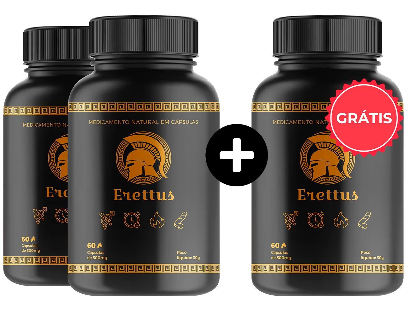Erettus 3 frascos